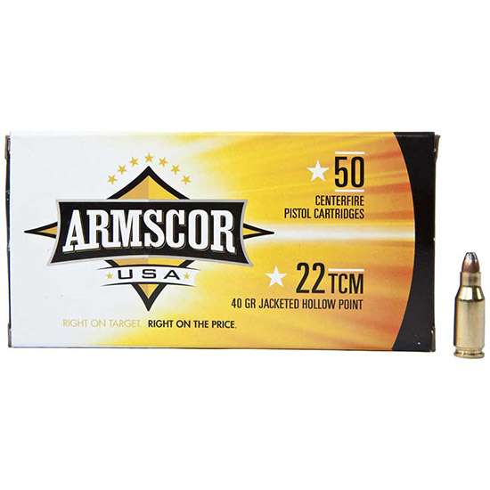 Armscor .22 TCM  40gr JHP Ammo