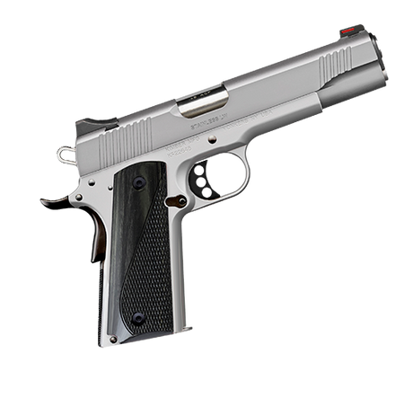 STAINLESS LW 9MM PSTL BLK GRIPS
