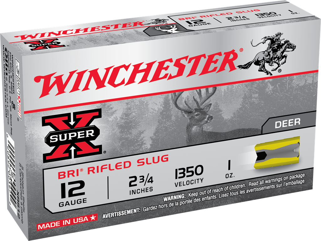 Winchester SUPER X BRI Rifled Slugs Hunting 12 Gauge 2.75 in 1 oz Slug