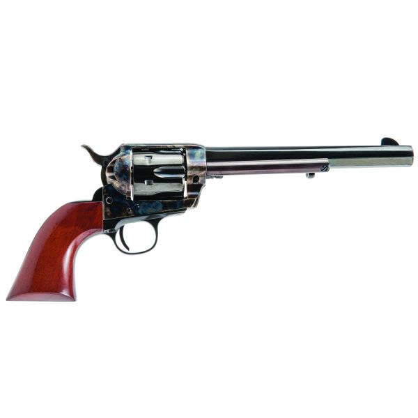 CIMARRON EL MALO 357/38 7.5" REVOLVER COLOR CASE HARDENED WALNUT GRIP