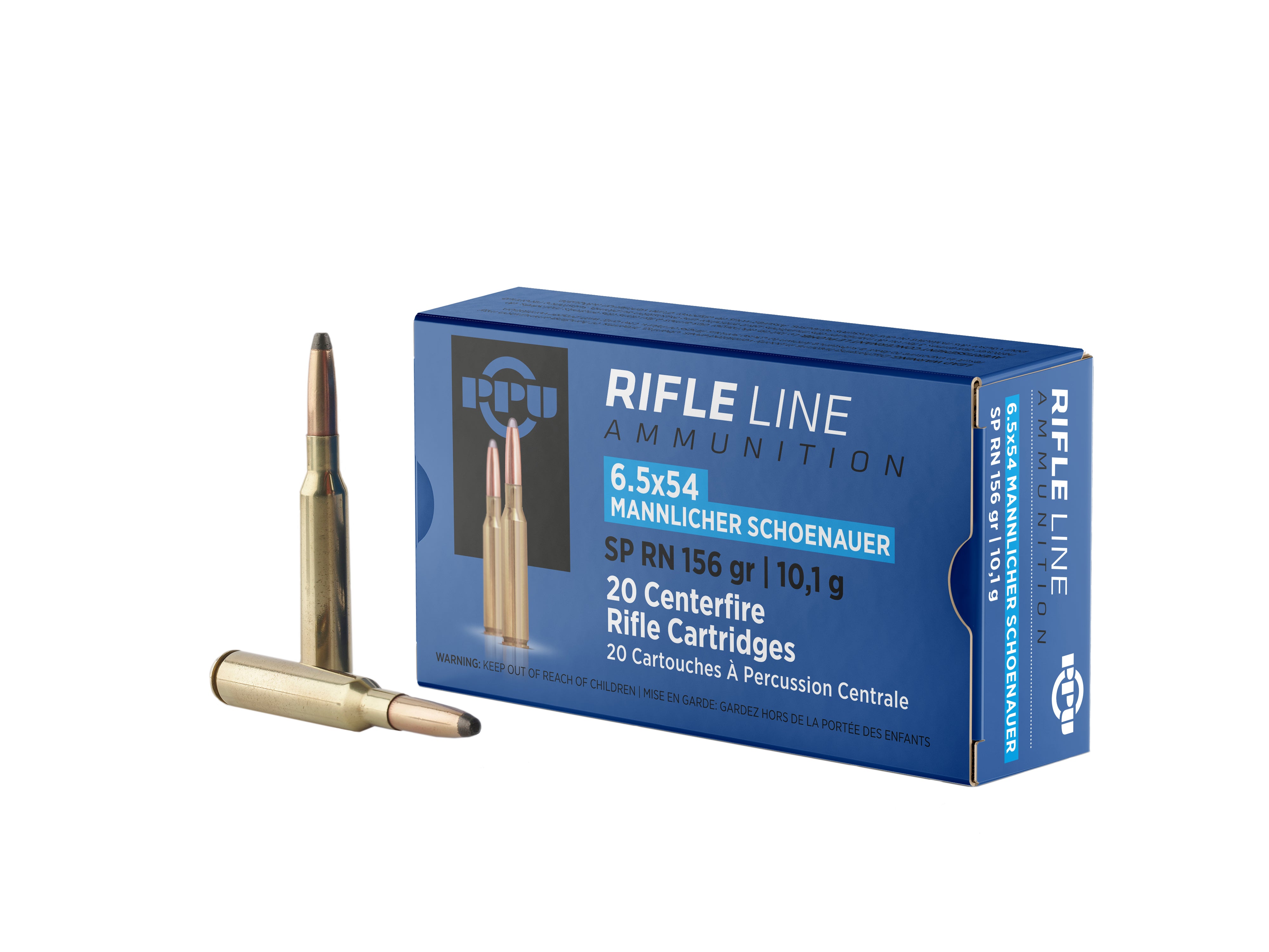 Prvi Partizan 6.5x54mm Mannlicher Rifle Line Ammunition 156gr JSP Ammo
