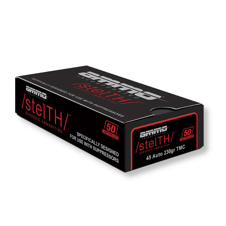 Ammo Inc 45230TMCSTL stelTH Total Metal Case 230 Grain .45 ACP/Auto 757 fps