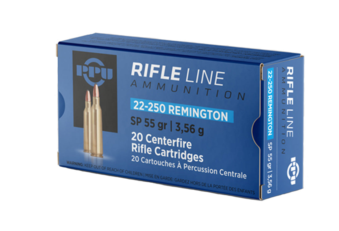 Prvi Partizan .22-250 Remington PPUCenterfire 55gr JSP Ammo