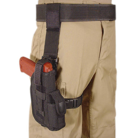 VOODOO TACTICAL DROP LEG DUTY HOLSTER RIGHT HAND (BLACK)