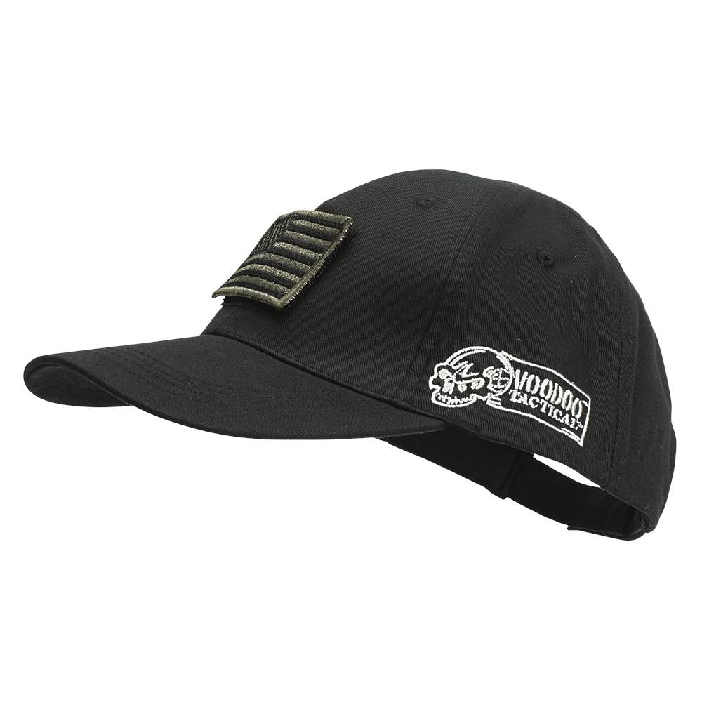 VOODOO TACTICAL VOODOO CAP WITH REMOVABLE FLAG PATCH (BLACK)