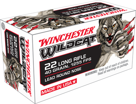 Winchester .22 Long Rifle Wildcat 40gr Solid Ammo