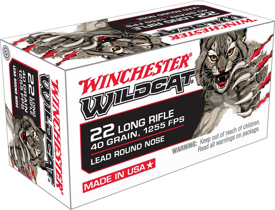 Winchester .22 Long Rifle Wildcat 40gr Solid Ammo