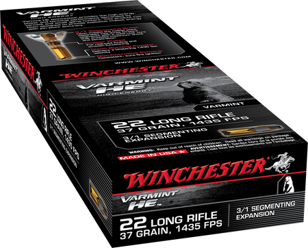 dWINCHESTER VRMNT HE 22LR 37GR FRAG HP 50RD/BX
