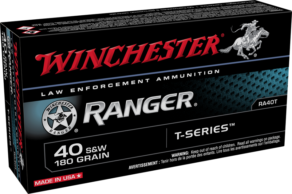 Winchester .40 S&W Ranger T-Series LE 180gr JHP Ammo