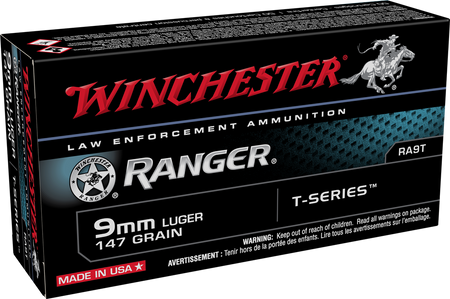 Winchester 9mm Luger / Parabellum Ranger T-Series LE 147gr JHP Ammo