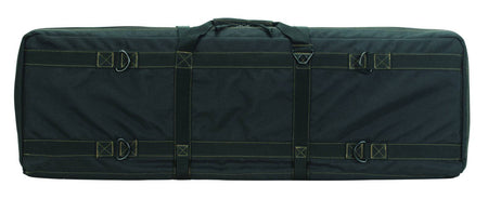 VOODOO TACTICAL 36" PADDED WEAPONS CASE WITH DIE CUT MOLLE(BLACK WITH COYOTE)