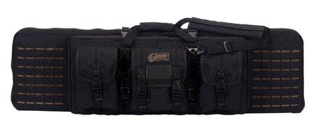 VOODOO TACTICAL 42" PADDED WEAPONS CASE WITH DIE CUT MOLLE (BLACK WITH COYOTE)