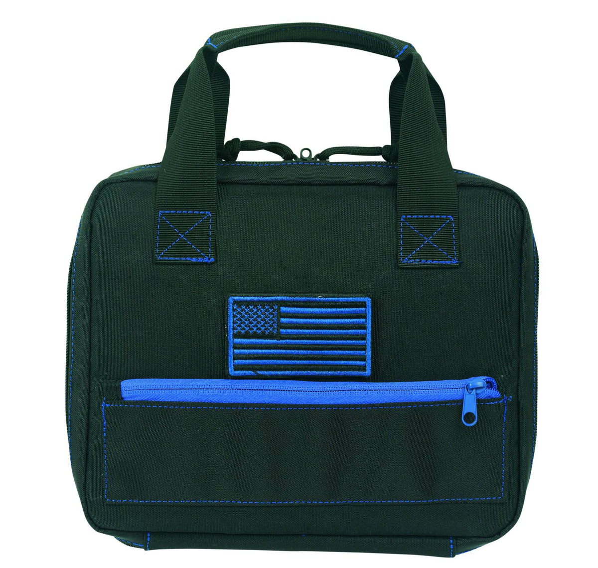 VOODOO TACTICAL CUSTOM SERIES PISTOL CASE (BLACK WITH BLUE)