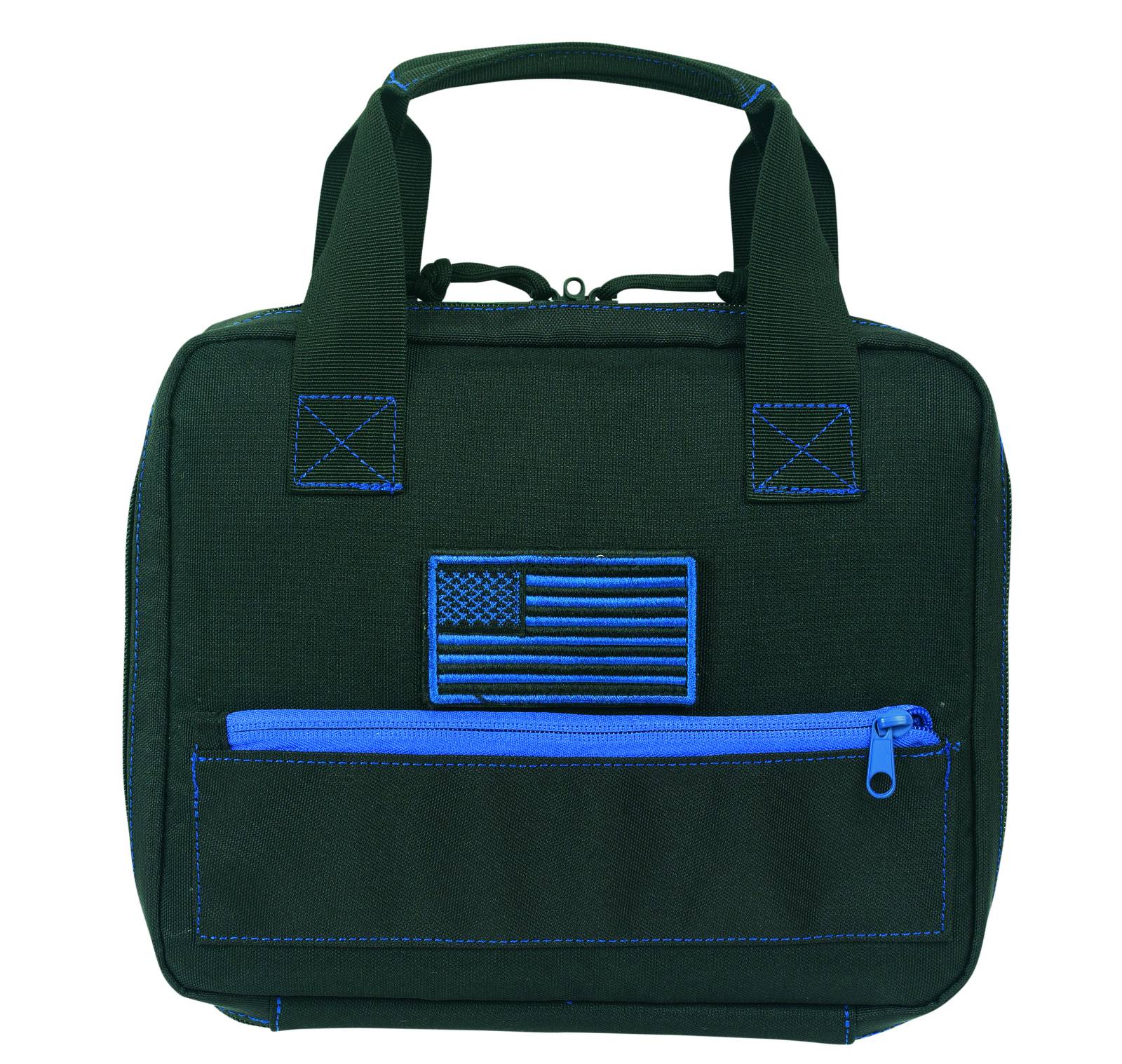 VOODOO TACTICAL CUSTOM SERIES PISTOL CASE (BLACK WITH BLUE)