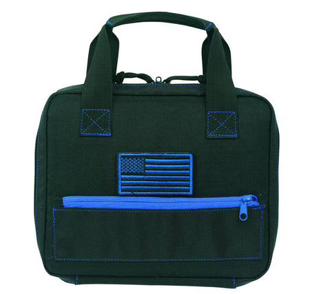 VOODOO TACTICAL CUSTOM SERIES PISTOL CASE (BLACK WITH BLUE)