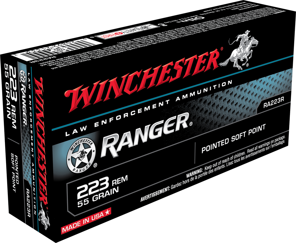 Winchester .223 Remington Centerfire 55gr JSP Ammo