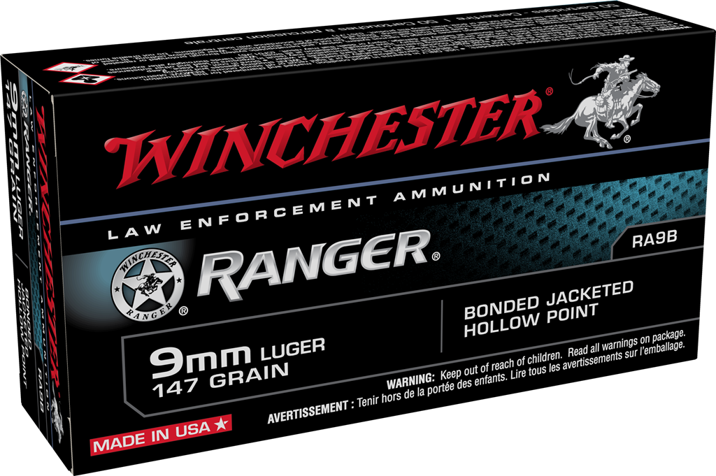 Winchester 9mm Luger / Parabellum Ranger LE 147gr BHP Ammo