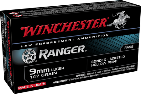Winchester 9mm Luger / Parabellum Ranger LE 147gr BHP Ammo