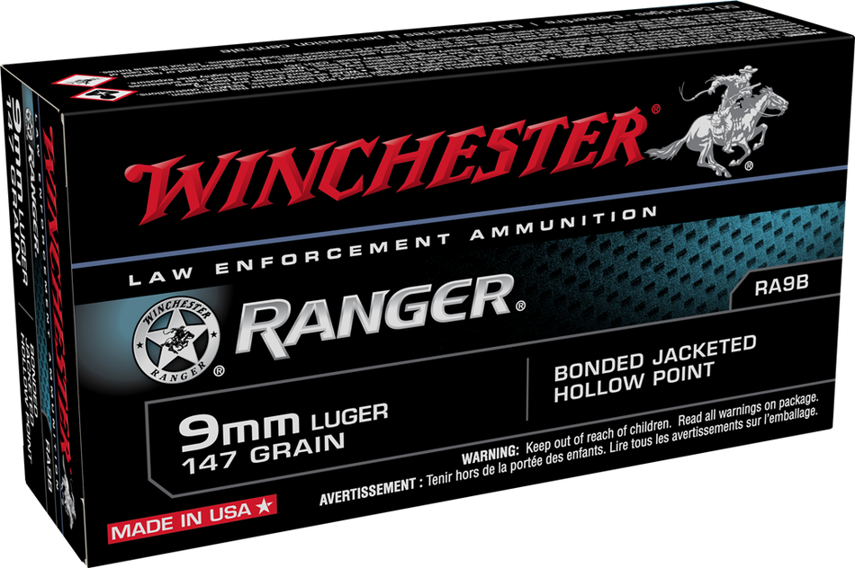 Winchester 9mm Luger / Parabellum Ranger LE 147gr BHP Ammo