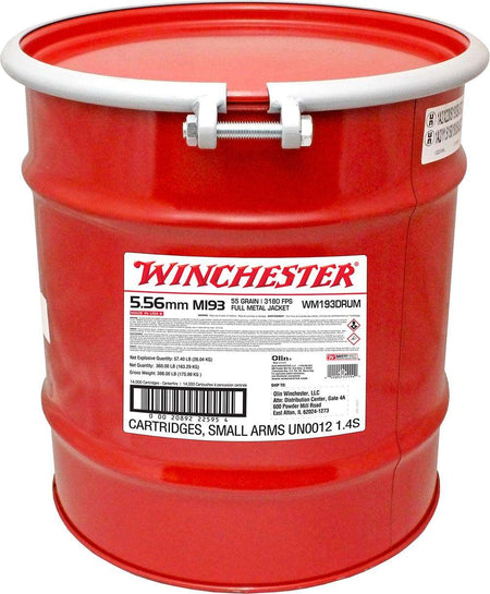 Winchester 5.56x45mm NATO USA M193 Drum 55gr FMJ Ammo