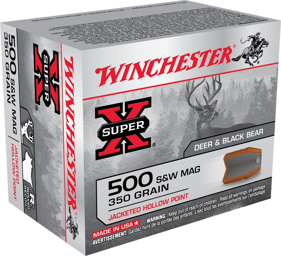 Winchester .500 S&W Mag DUAL BOND Hunting Hunting 350gr JHP Ammo
