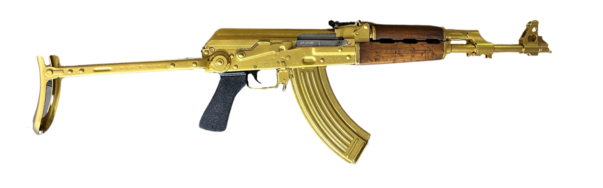 ZASTAVA ZPAPM70 7.62X39 WOOD HG, UNDERFOLDER GUCCI GOLD