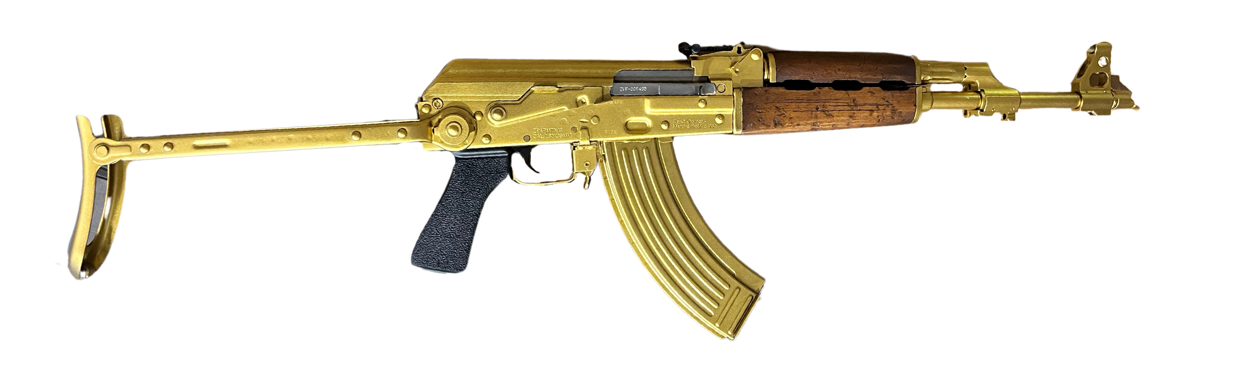 ZASTAVA ZPAPM70 7.62X39 WOOD HG, UNDERFOLDER GUCCI GOLD