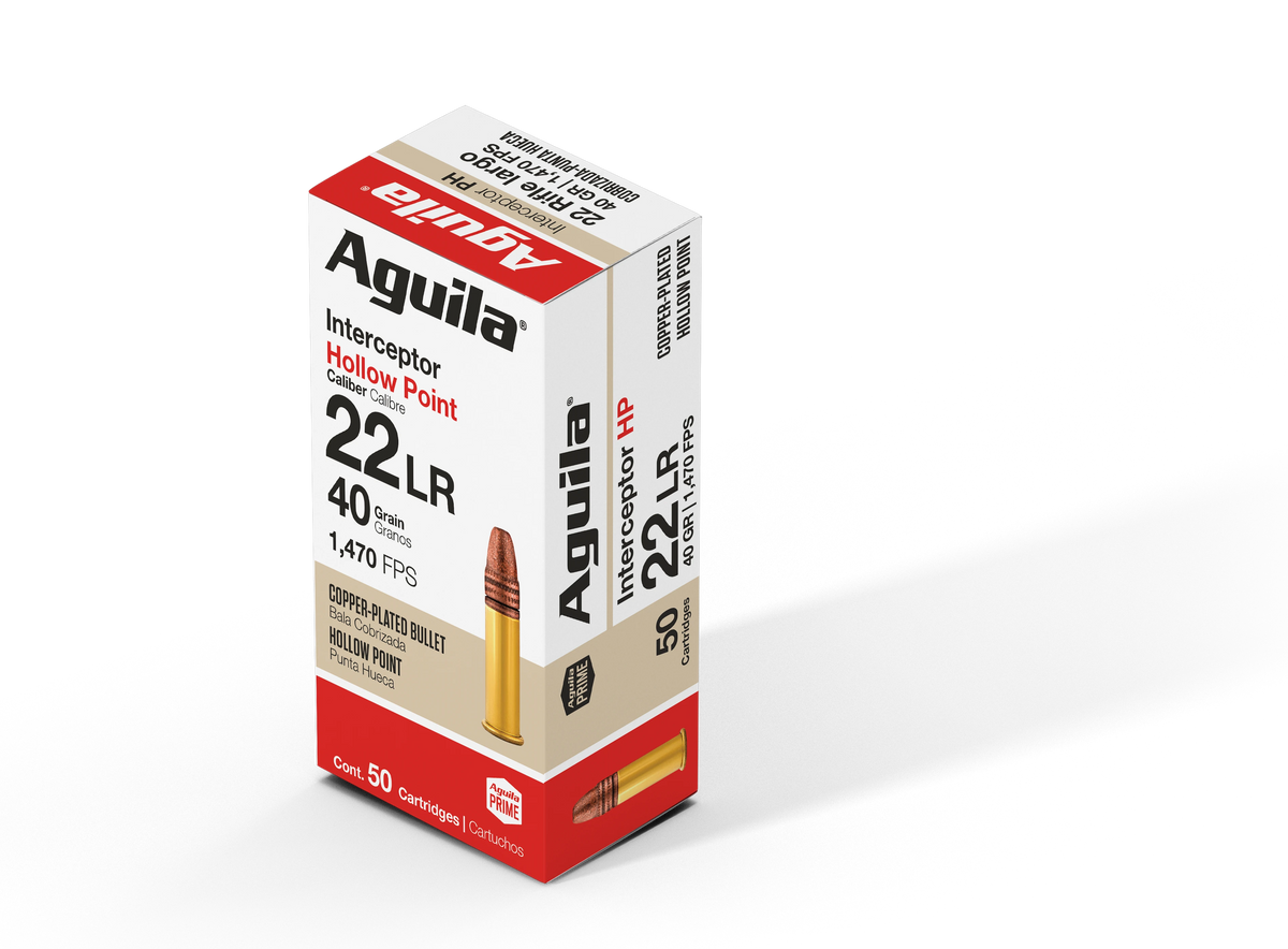 Aguila .22 LR Interceptor 40gr HP Ammo