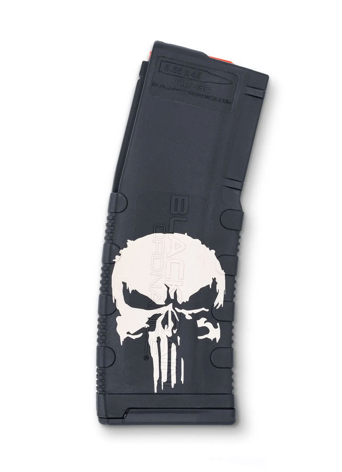 BLACK RAIN LASER ETCHED MAGAZINES 30RD PUNISHER W/O FLAG