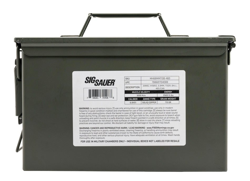 Sig Sauer .277 Sig Fury Can 113gr FMJ Ammo