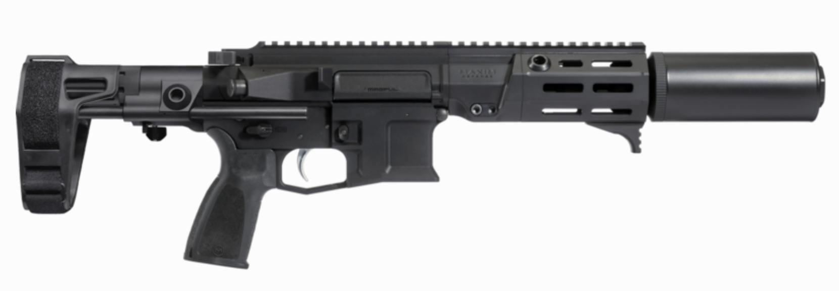 MAXIM DEFENSE PDX-SD 300BLK PISTOL 5.5" BBL, SCW BRACE, URBAN GRY, PDX-SD 7.62 SUPPRESSOR 1-30RD MAG