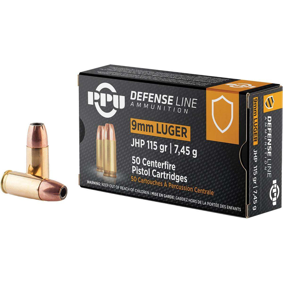 Prvi Partizan 9mm Luger / Parabellum PPU 115gr JHP Ammo
