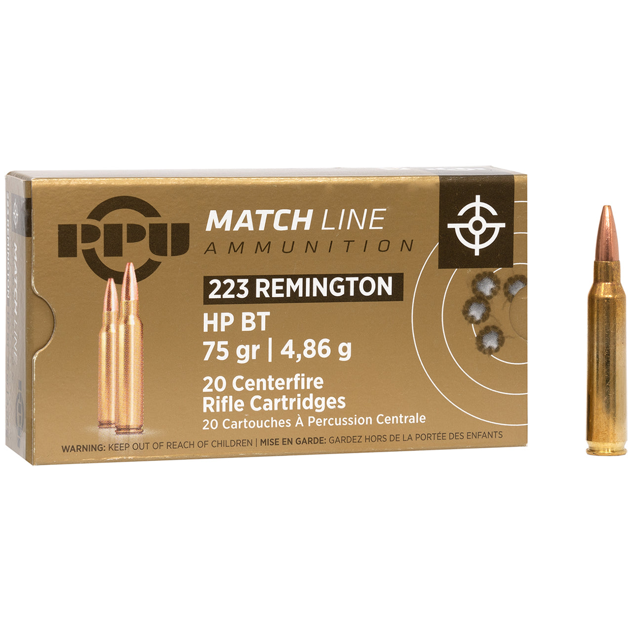 Prvi Partizan .223 Remington  75gr BTHP Ammo
