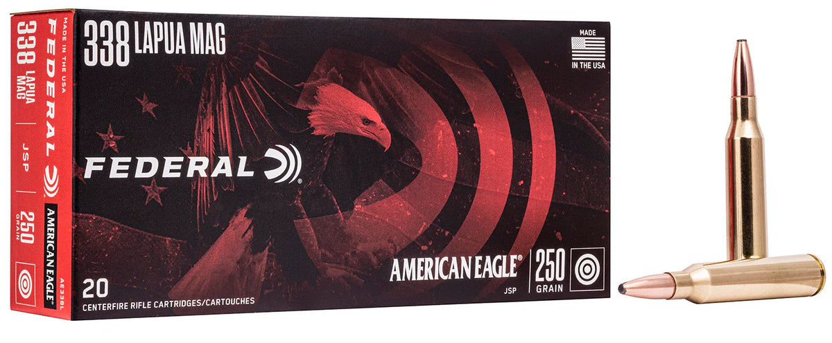 Federal .338 Lapua Magnum American Eagle 250gr JSP Ammo
