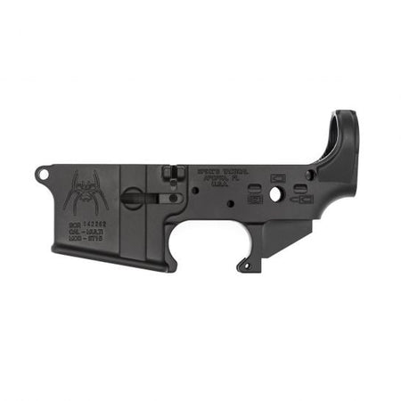 SPIKES TACTICAL STRIPPED LOWER RECEIVER MULTI CAL SPIDER LOGO--COSMETIC BLEM