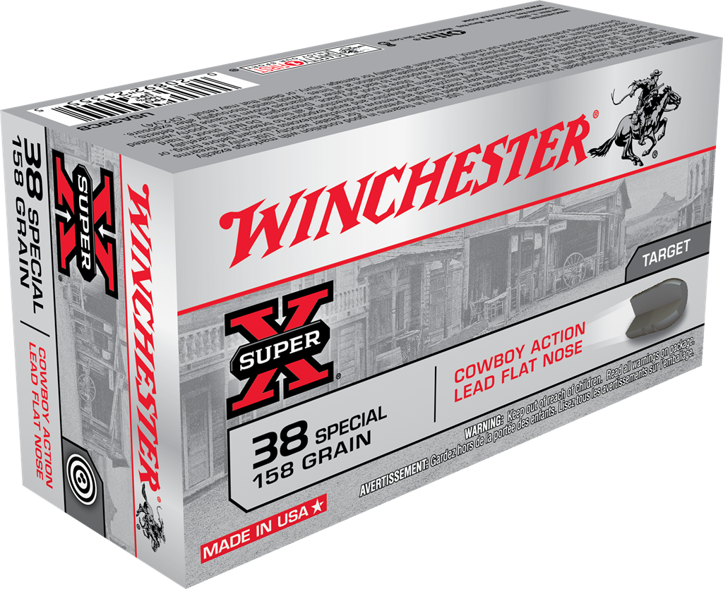 Winchester .38 Special Super X Cowboy Action 158gr Solid Ammo