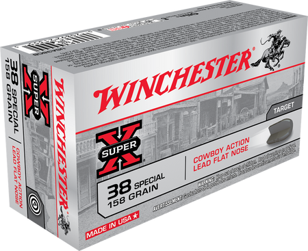 Winchester .38 Special Super X Cowboy Action 158gr Solid Ammo