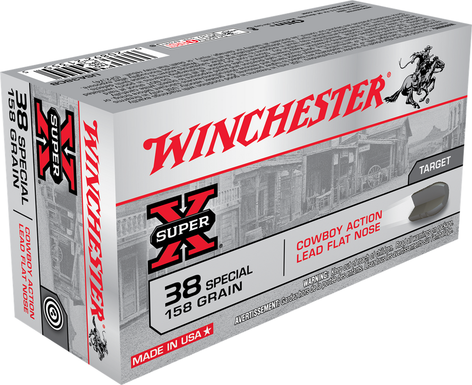 Winchester .38 Special Super X Cowboy Action 158gr Solid Ammo