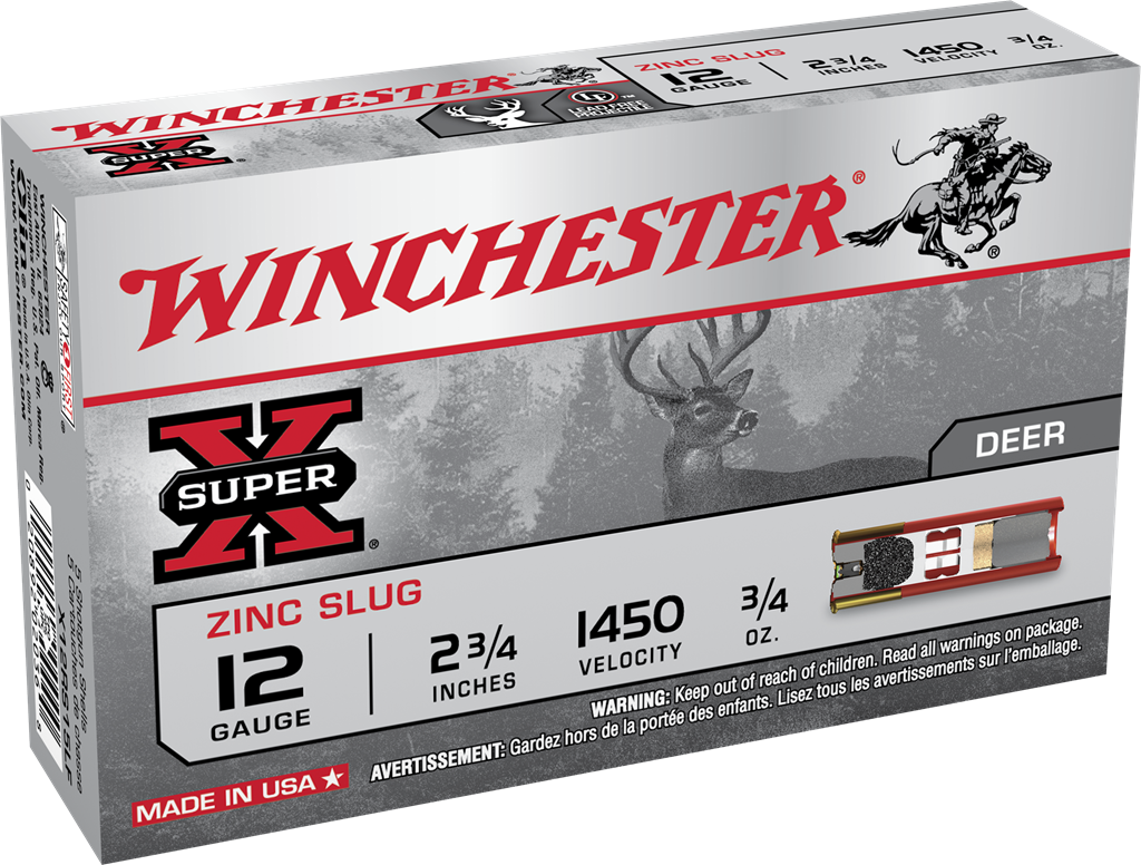 Winchester Super X Lead Free Zinc Slug 12 Gauge 2.75 in 3/4 oz Slug