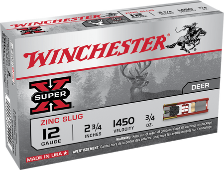 Winchester Super X Lead Free Zinc Slug 12 Gauge 2.75 in 3/4 oz Slug