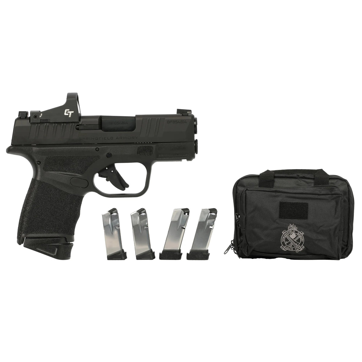 dSPRINGFIELD ARMORY HELLCAT GEAR UP PKG OSP 9MM 3" BLK 5-10RD CT-1500, RANGE BAG