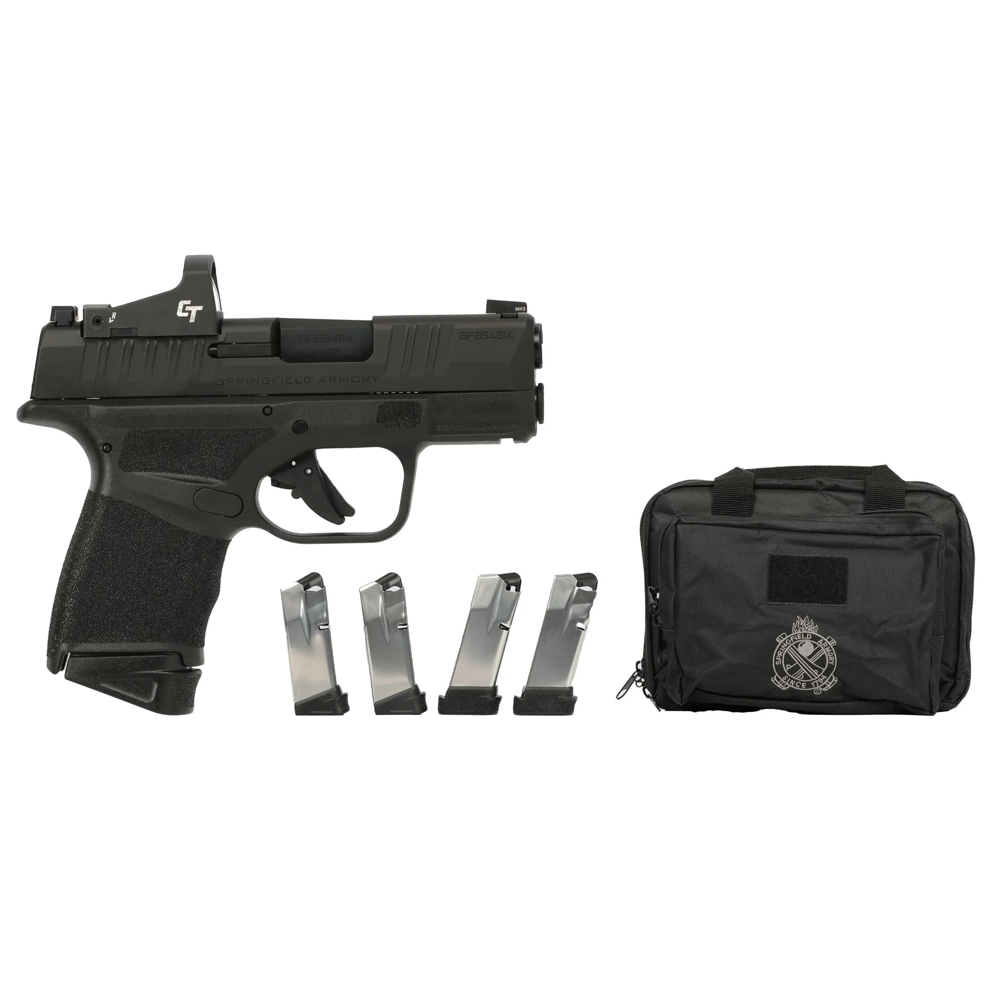 dSPRINGFIELD ARMORY HELLCAT GEAR UP PKG OSP 9MM 3" BLK 5-10RD CT-1500, RANGE BAG