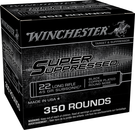 Winchester .22 Long Rifle SUPER SUPRESSED 45gr JHP Ammo