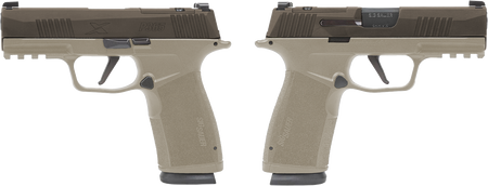 SIG SAUER P365 X-MACRO 9MM PSTL 3.7" 2-17RD M.S. OR 2 TONE BRONZE/TAN