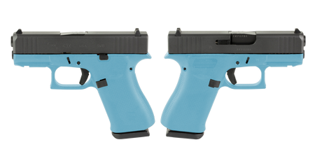 GLOCK G43X 9MM PISTOL 3.41" TIFFANY BLUE NIGHT SIGHTS 2-10RD MAGS