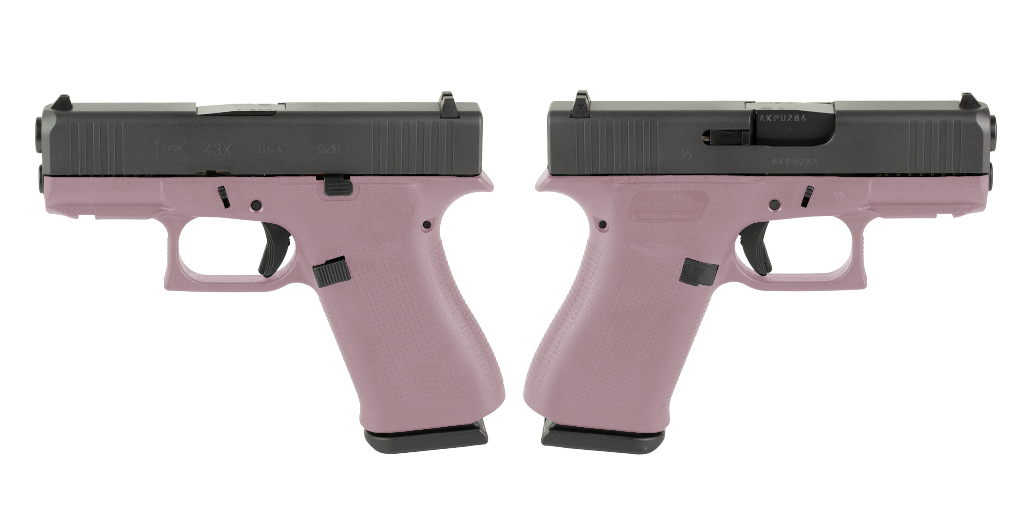 GLOCK G43X 9MM PISTOL 3.41" ROSE GOLD NIGHT SIGHTS 2-10RD MAGS