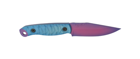 HALF FACE BLADES CROW SCALPER AURORA 4" BLADE, 8.3"OA, S45VN STEEL, MICARTA GRIP