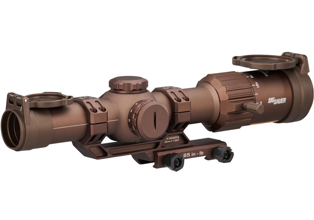 SIG SAUER TANGO MSR 1-6X24 SCOPE 30MM SFP ILLUMINATED MSR BDC8 RETICLE, 0.5MOA COYOTE W/ MOUNT