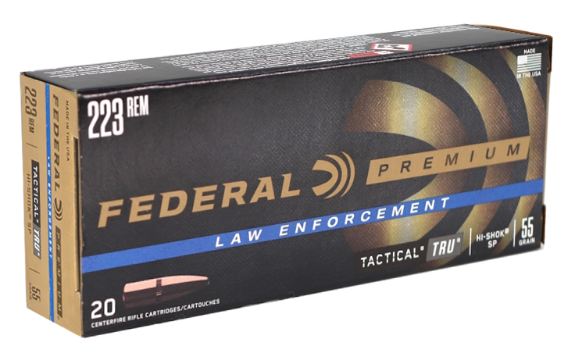 Federal .223 Remington Tactical TRU 55gr JSP Ammo
