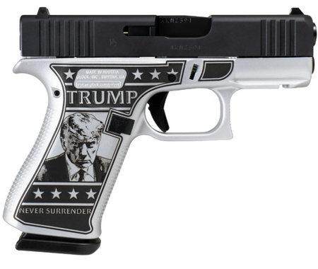 GLOCK G43X 9MM PISTOL 3.41" TRUMP MUGSHOT NIGHT SIGHTS 2-10RD MAGS